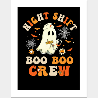 Night Shift Boo Boo Crew Doctor Nurse Ghost Halloween Posters and Art